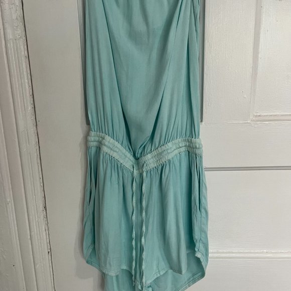 Talula Ocean Blue Sleeveless Romper - Picture 2 of 5